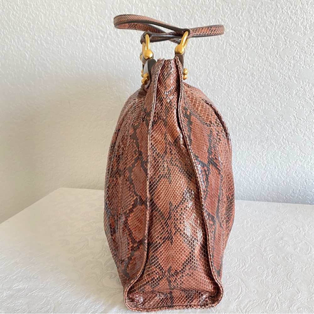 Miu Miu Brown Python Tote - image 5